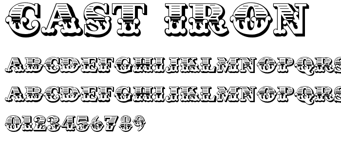 Cast Iron font